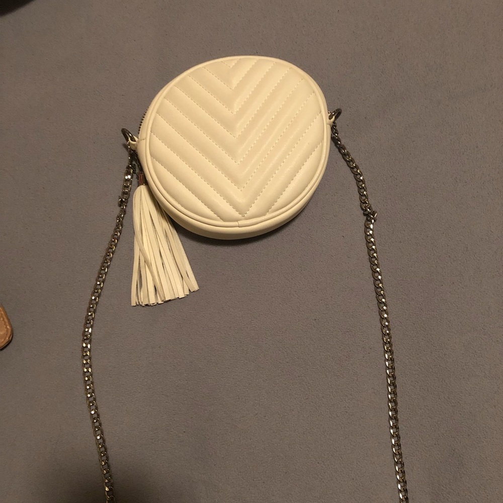 White crossbody purse